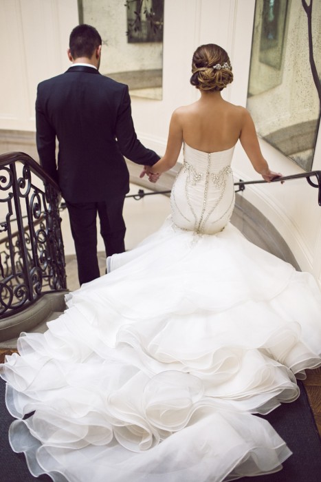 Un mariage splendide, avec un plan de table qui revient souvent, en rose, fuschia et violet 5